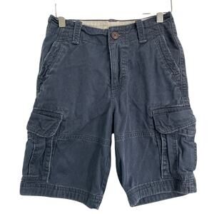 Abercrombie Kids Cargo Shorts Classic Heavy Cotton Blue Youth 12